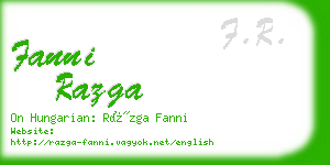 fanni razga business card